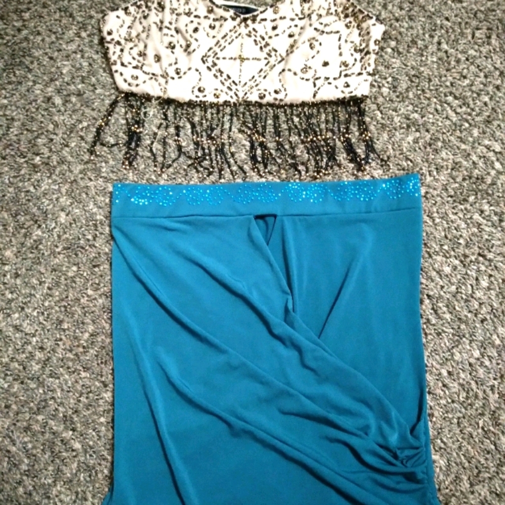 One tube and one crop top
